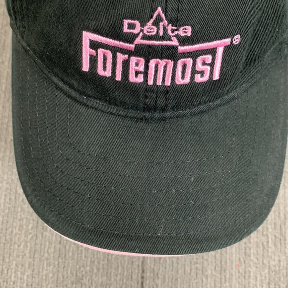 Delta Foremost Baseball Hat Womens OSFM Black Pink Shine in '09 Triangle Sport - Picture 4 of 13